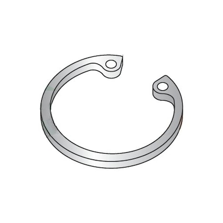 Internal Retaining Ring, Stainless Steel, Plain Finish, 0.375 In Bore Dia., 100 PK